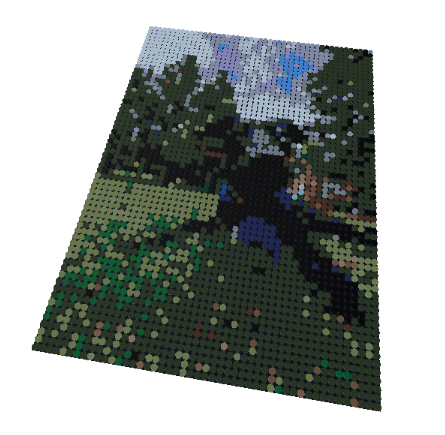 'Goose' — 48×64 brick portrait rendered by Bricasso